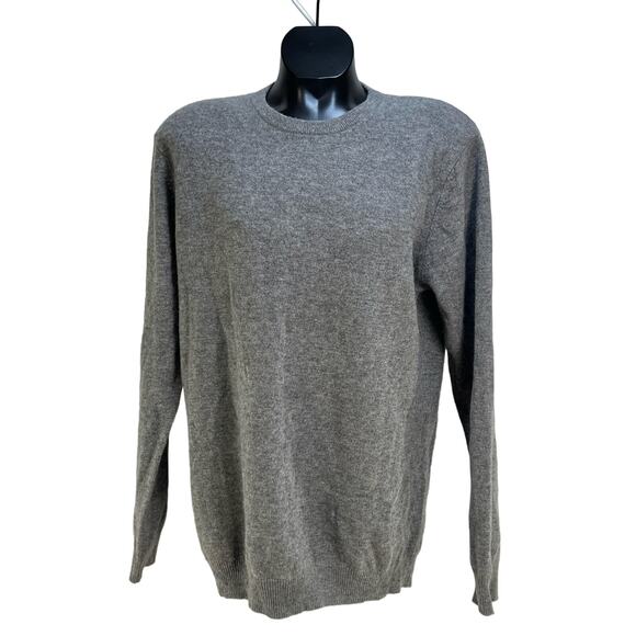Autumn Cashmere Gray Crewneck Sweater Pullover Long Sleeves